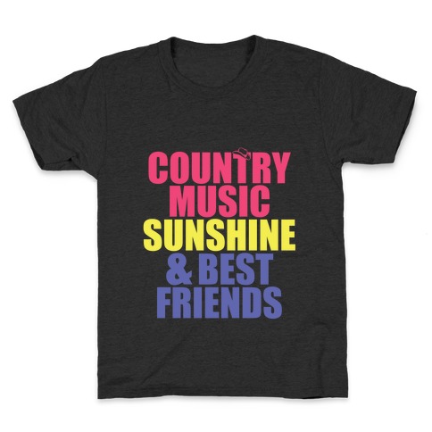 Music, Sun, Friends Kids T-Shirt