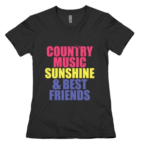 Music, Sun, Friends Womens T-Shirt