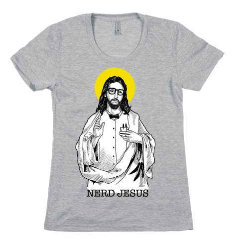 Nerd Jesus Womens T-Shirt