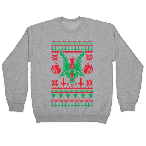 Baphomet Ugly Christmas Sweater Pullover