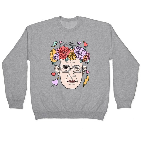 Bernie With Flower Crown Pullover
