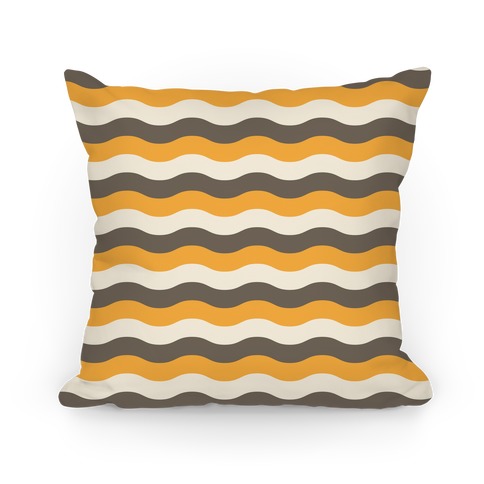 Orange Cream Grey Pillow Pillow