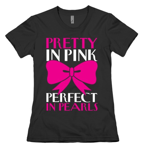 Pink And Pearls Womens T-Shirt