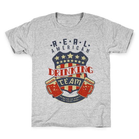 Real American Drinking Team Kids T-Shirt