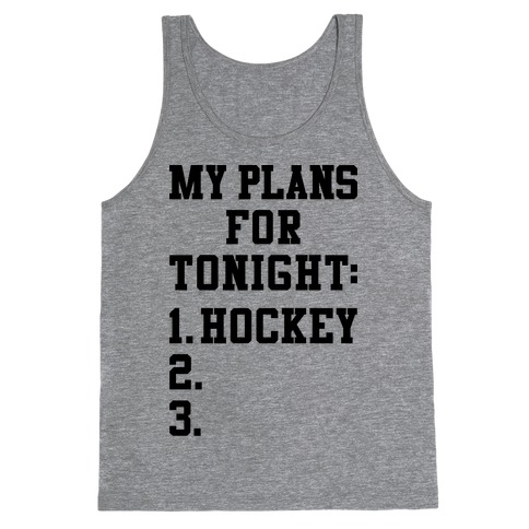 Hockey Plans Tank Top