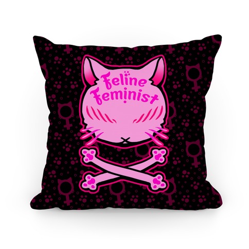 Feline Feminist Pillow