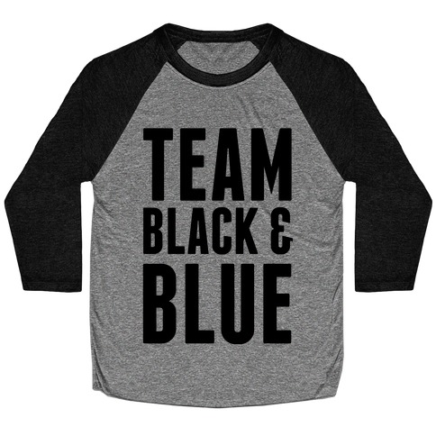 Team Black and Blue Baseball Tee