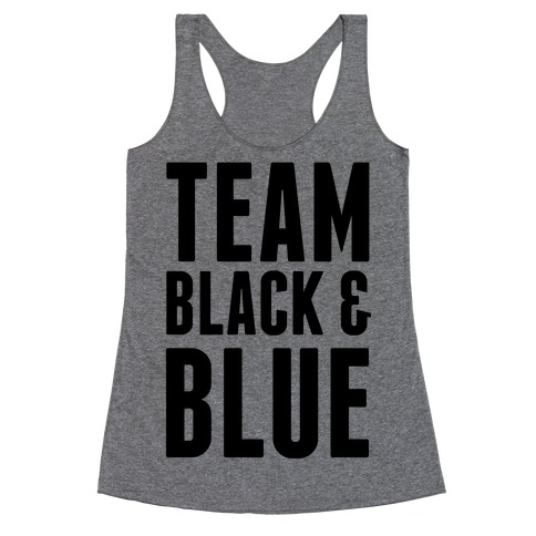 Team Black and Blue Racerback Tank Top