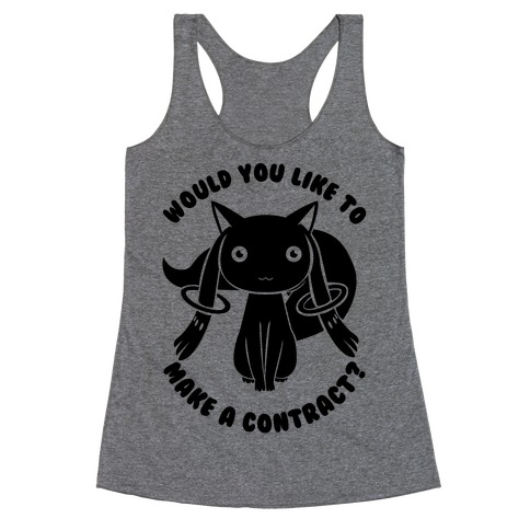 Would You Like To Make A Contract? Racerback Tank Tops | LookHUMAN