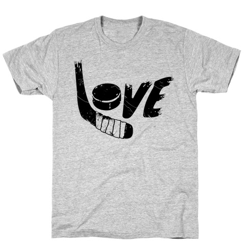 Love Hockey (Distressed) T-Shirt