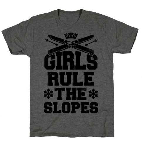 Girls Rule The Ski Slopes Vintage Style T-Shirt