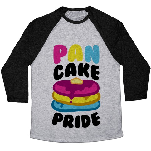 Pan Cake Pride Baseball Tee LookHUMAN   611 Athletic Gray Black Z1 T Pan Cake Pride 