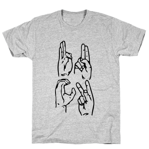 Sign Language F.U.C.K. - T-Shirt - HUMAN