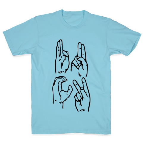 t shirt in sign language