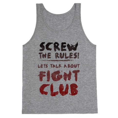 Let's Talk About Fight Club Tank Top