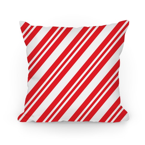 Candy Cane Stripe Pattern Pillow