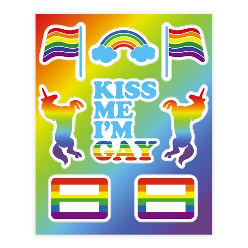 Gay Pride Stickers and Decal Sheet