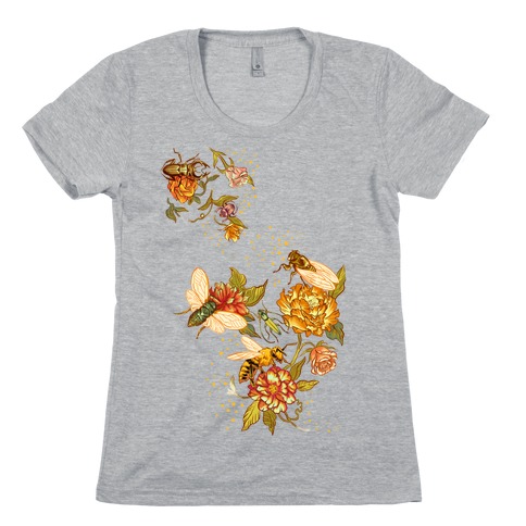 Florals & Insects Womens T-Shirt