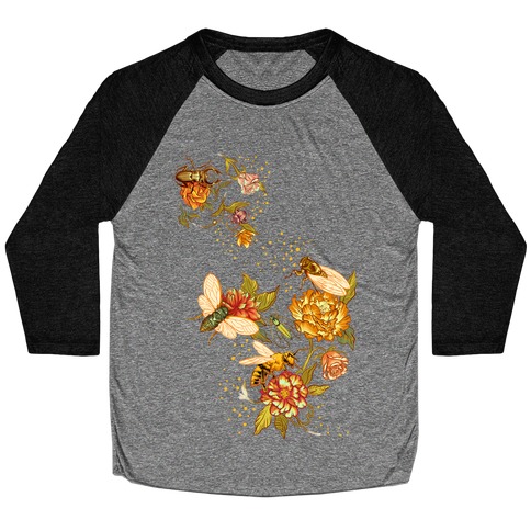 Florals & Insects Baseball Tee