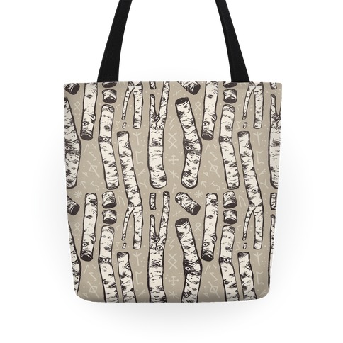 Birch Trees and Runes Tote
