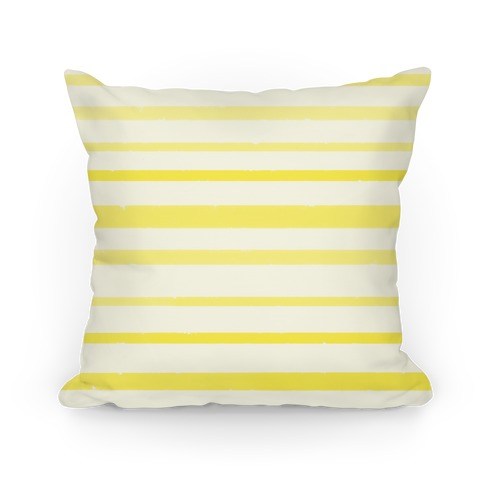 Yellow Watercolor Stripe Pattern Pillow