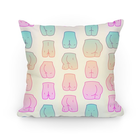 Kawaii Pastel Butt Pattern Pillow