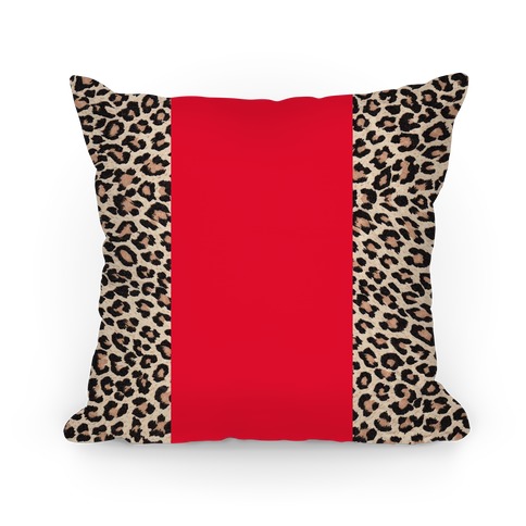 Leopard and Red Pillow Pillow