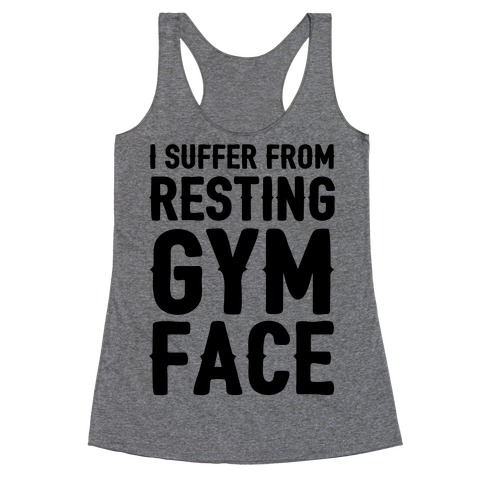 Funny Gym Tank Top Resting Gym Face Women's Workout Tanks