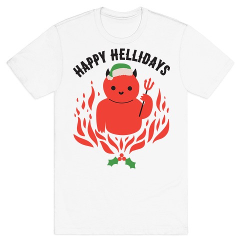 Happy Hellidays Christmas Devil T-Shirt