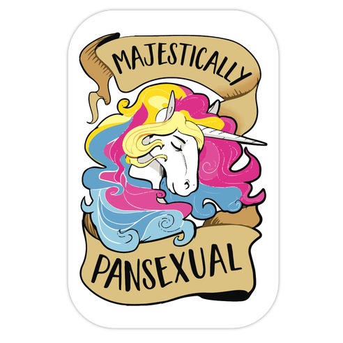 Majestcially Pansexual Die Cut Sticker
