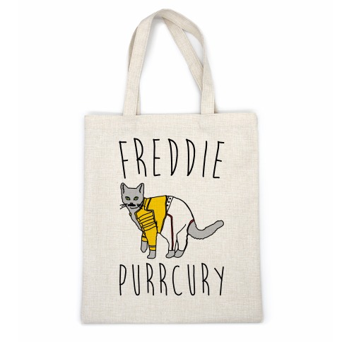 Freddie Purrcury Cat Parody Casual Tote
