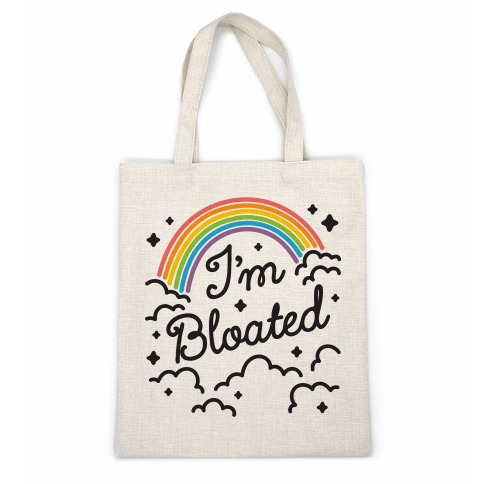I'm Bloated Rainbow and Clouds Casual Tote