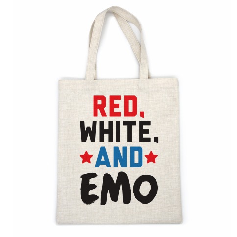 Red, White, And Emo Casual Tote