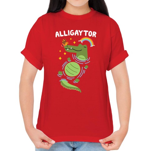 denim red alligator
