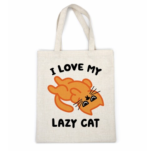 I Love My Lazy Cat Casual Tote