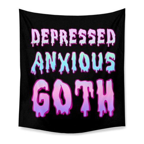 Depressed Anxious Goth Tapestry