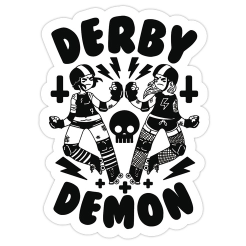 Derby Demon Die Cut Sticker