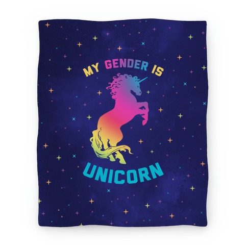 My Gender Is Unicorn Blanket