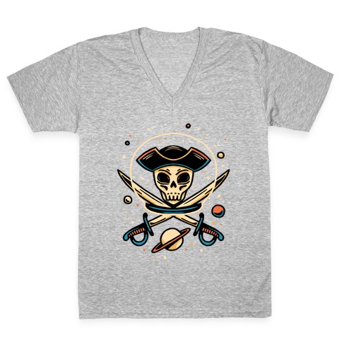 Space Pirate V-Neck Tee Shirt