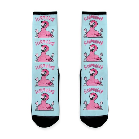 Derpy Flamingo Flerminger Sock