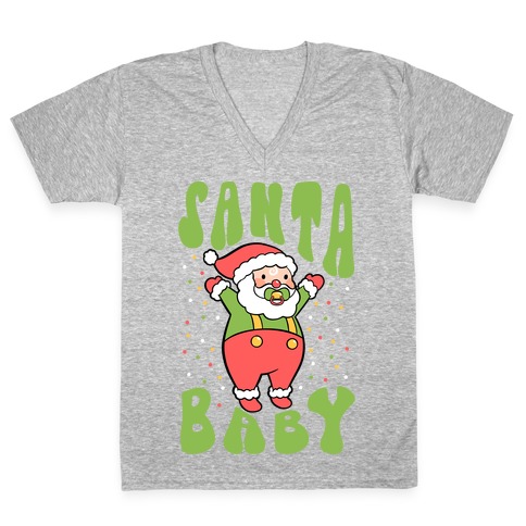 Santa Baby V-Neck Tee Shirt