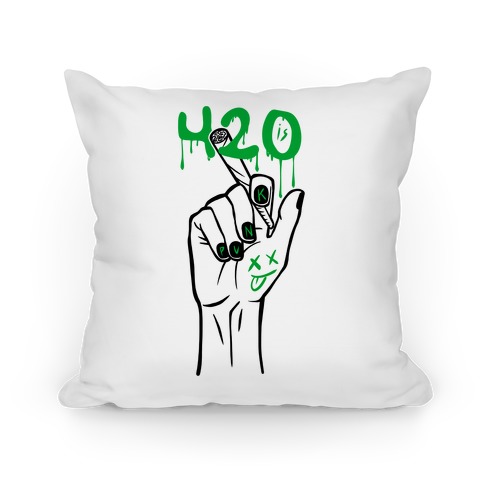420 Is Punk (white) Pillow