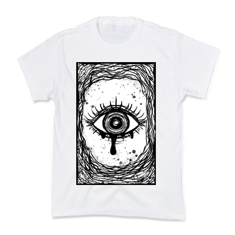 Trippy Eye B&W Kids T-Shirt