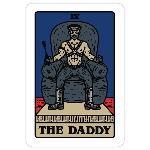 The Daddy Tarot Card Parody Die Cut Sticker