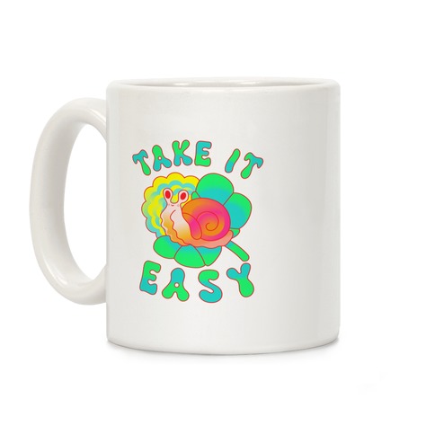 Take It Easy Groovy Snail Coffee Mug