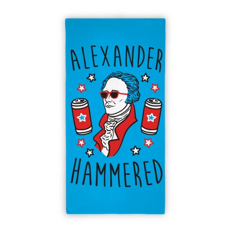 My Name is Alexander Hamilton  Musical Notes Beach Towel by