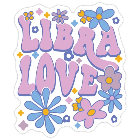 Libra Love Die Cut Sticker