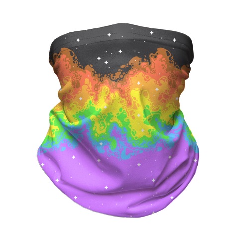 Psychedelic Nebula Pride Flag Neck Gaiter
