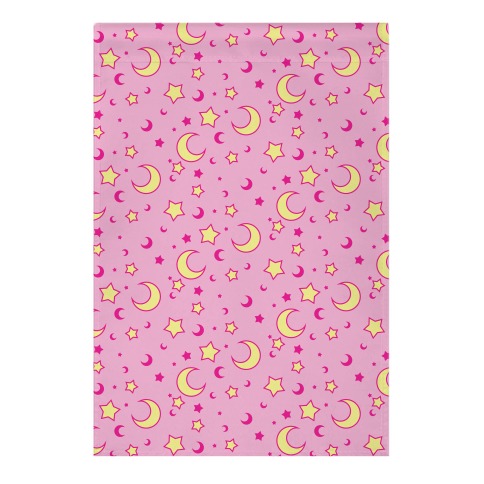 Dreamy Pastel Moon And Stars Garden Flag