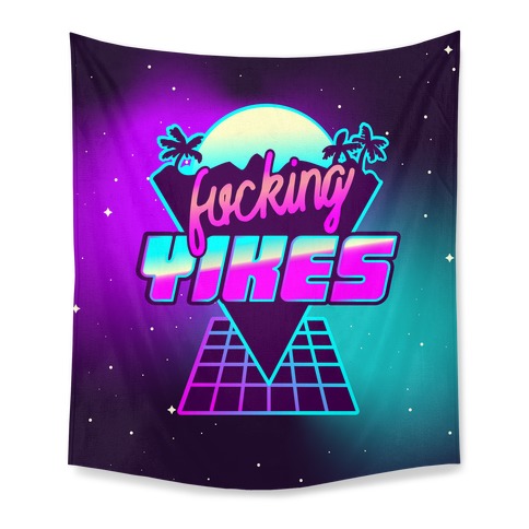 F***ing YIKES Retro Wave Tapestry